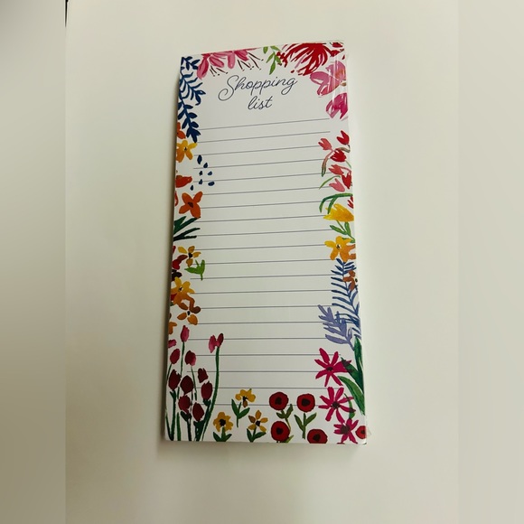 New Long Notepad “Shopping List” Floral Design all around Border made in Vietnam - Picture 4 of 8